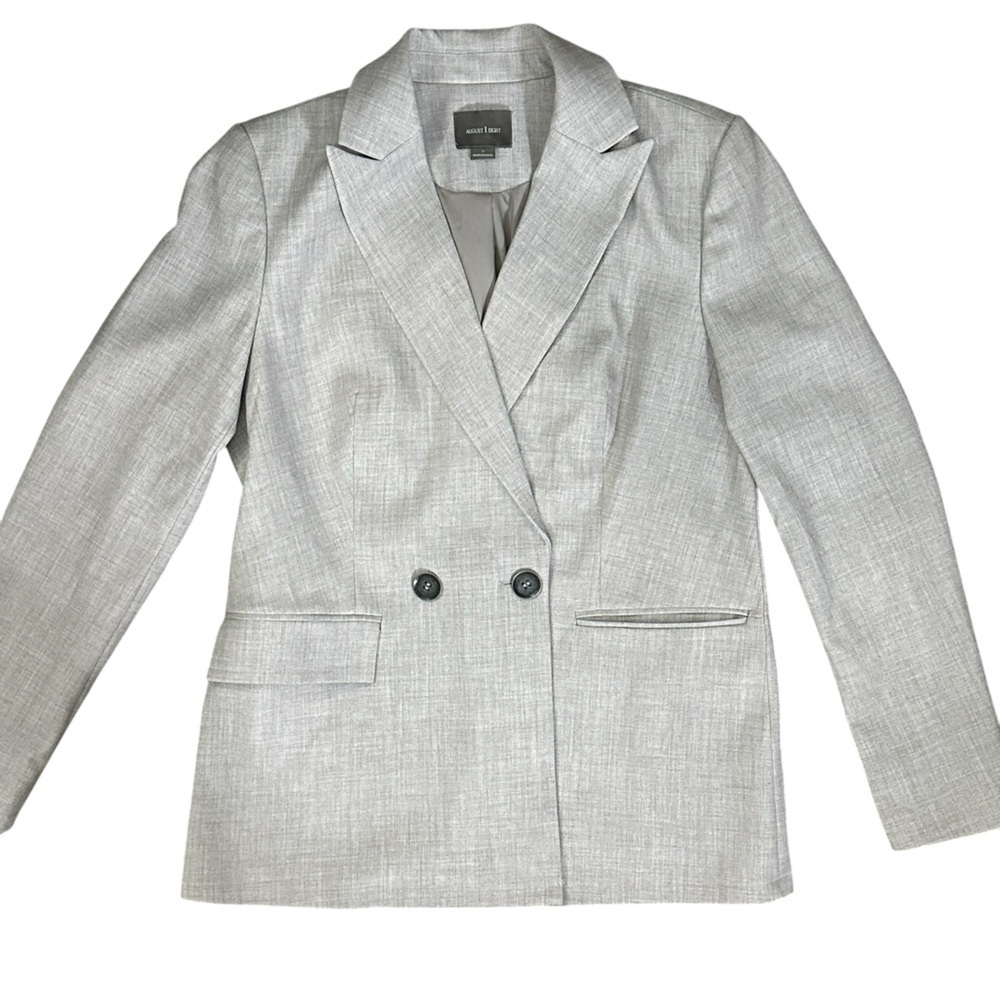 August 1 Eight Light Gray Hash oversized blazer sz Small A277